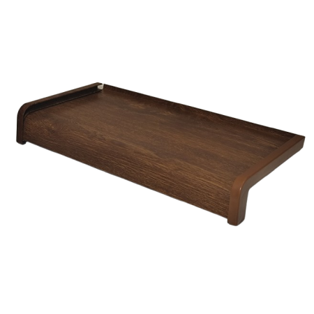 Parapet stalowy softline drewnopodobny - Orzech  - 1